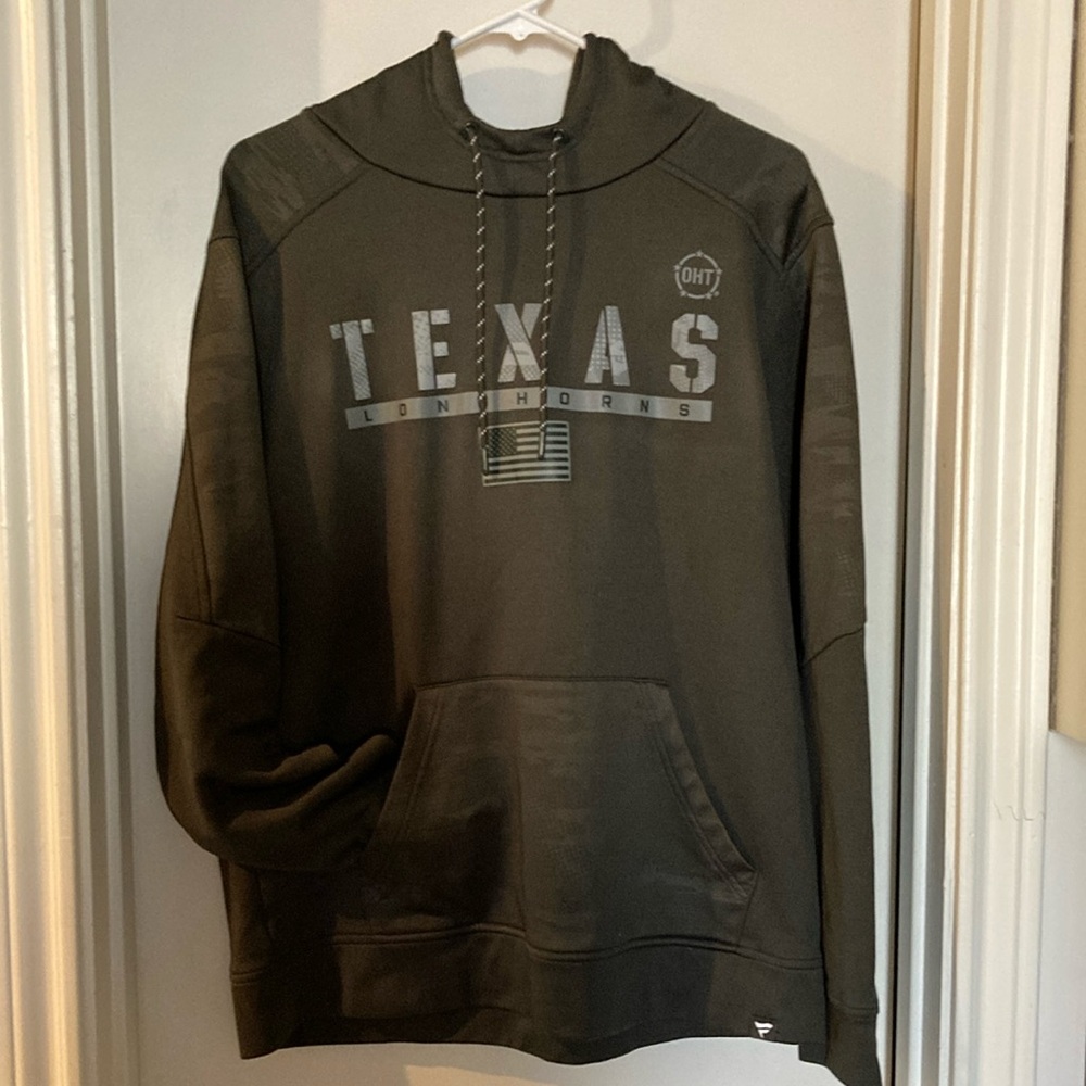 Texas Longhorns Men’s Olive/Camo Hoodie. Part of the OHT Initiative. Like New. - Picture 7 of 12